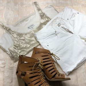 American Eagle White Shorts